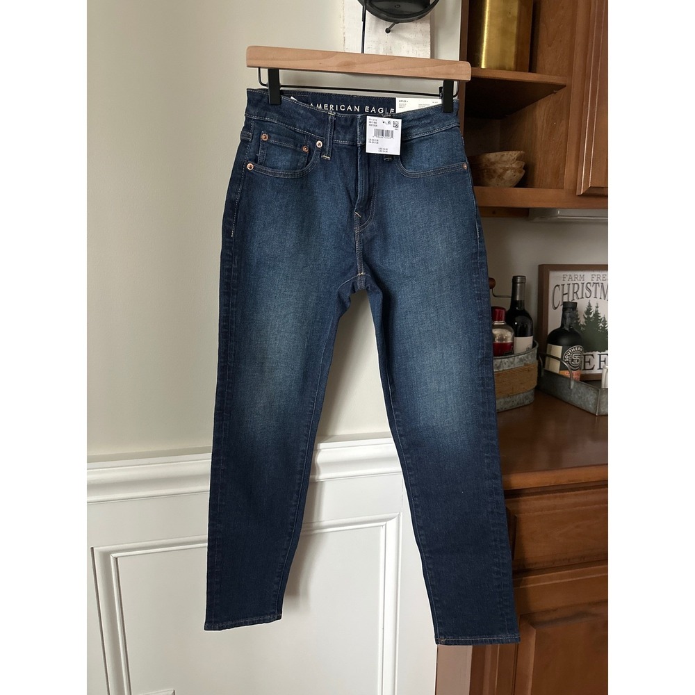 NWT American‎ Eagle AirFlex Athletic Fit Jeans 26x28 Dark Wash Stretch